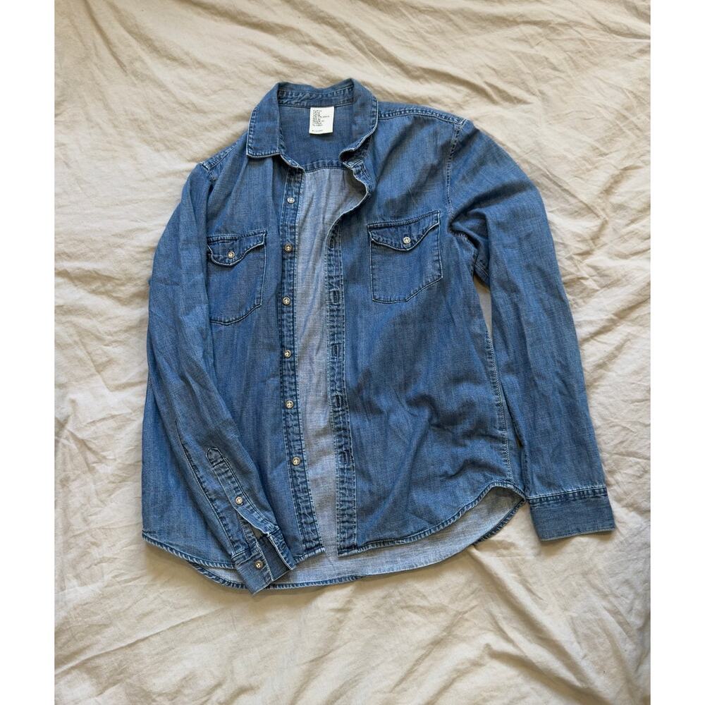 H&M DENIM Men's Casual Cotton Button Down Shirt